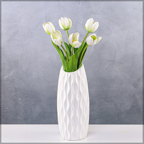 White Real Touch Tulip Flower