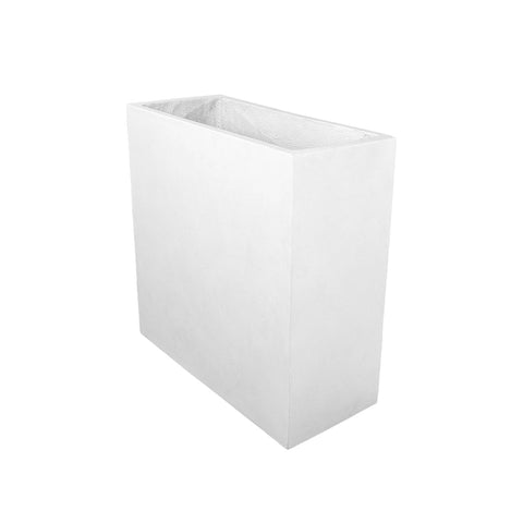 White Rectangular Concrete Pot