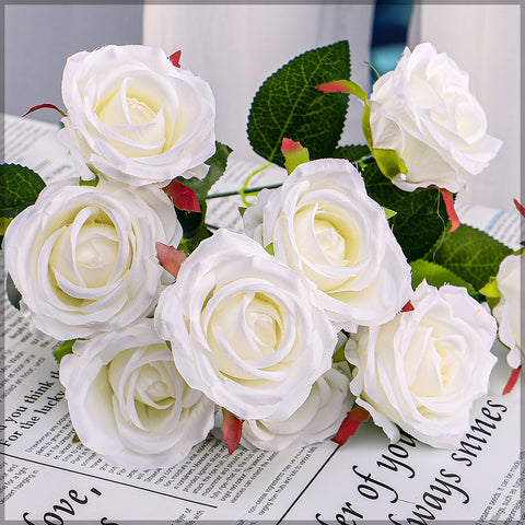 Artificial White Rose Flower