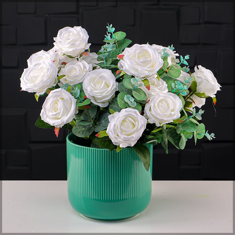 Artificial White Rose Flower