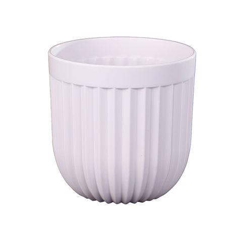 White small plastic pot for plants