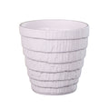 Elegant white plastic flower pot for small plants