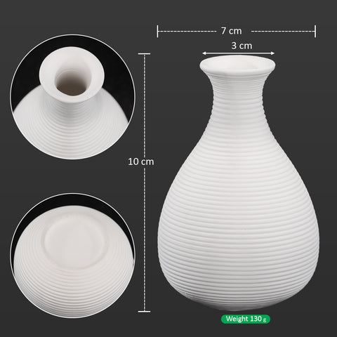 Small Sizes White Ceramic Vase