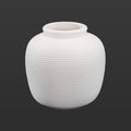 Small white ceramic vase for minimalist decor