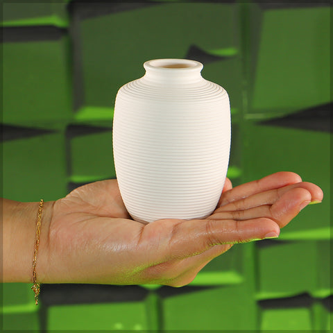 Minimalist small ceramic vase for contemporary home styling