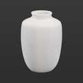 Decorative small white ceramic vase for table decor