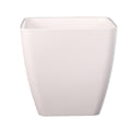 White small plastic pot for indoor plants