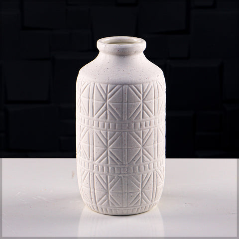 White Ceramic Flower Vase