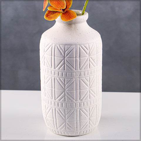 White Ceramic Flower Vase