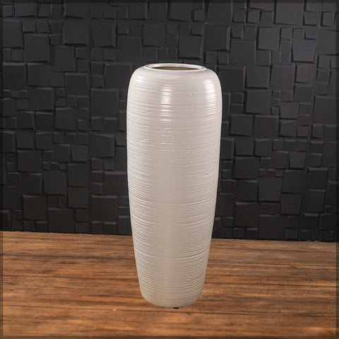 Elegant White Ceramic Floor Vase for Stylish Decor