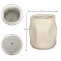 Decorative White Concrete Planter