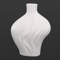 White ceramic vase with whirl design for modern decor