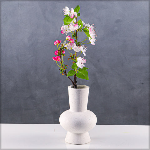 Wide ceramic vase for stylish home decor and floral displays