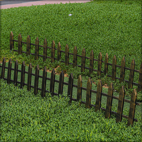 Plastic border fence for garden beds offering privacy and style