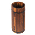 Rustic wooden cylindrical vase