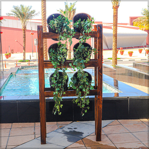 Wooden Planter Rack