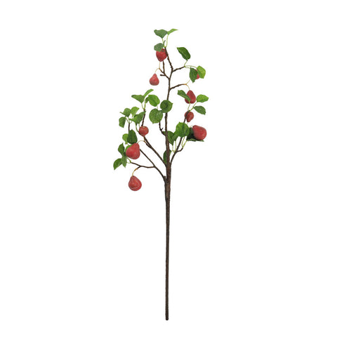 Artificial Pear Fruits Branch Red