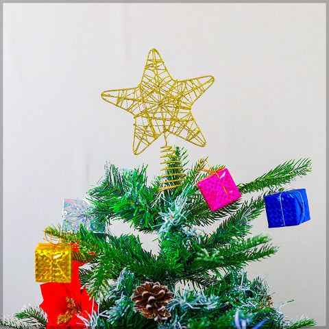 Gold Star Christmas Tree Topper