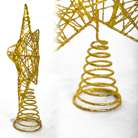 Gold Star Christmas Tree Topper