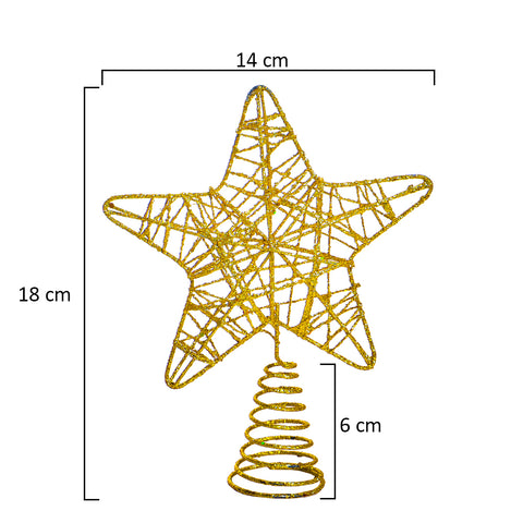 Gold Star Christmas Tree Topper